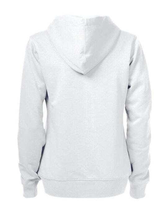 Printer Essentials PE2262052 Printer Ladies Overhead Full Zip Hoody - White