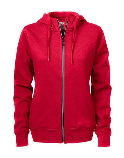 Printer Essentials PE2262052 Printer Ladies Overhead Full Zip Hoody - Red