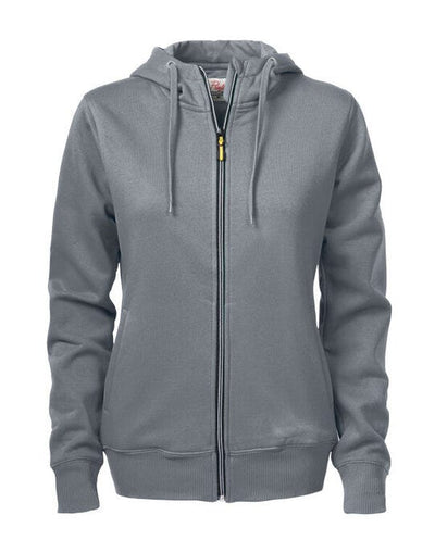 Printer Essentials PE2262052 Printer Ladies Overhead Full Zip Hoody - Steel Grey