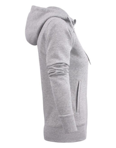 Printer Essentials PE2262052 Printer Ladies Overhead Full Zip Hoody - Grey Melange