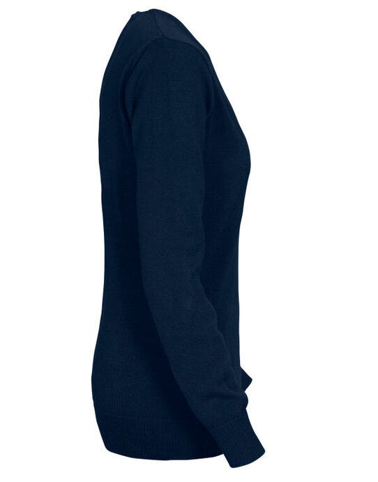 Printer Essentials PE2262502 Printer Ladies Forehand Knitted V Neck - Navy