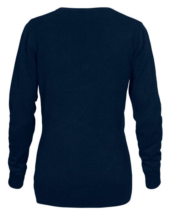 Printer Essentials PE2262502 Printer Ladies Forehand Knitted V Neck - Navy