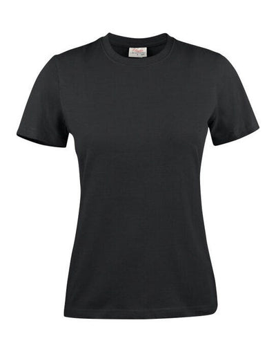 Printer Essentials PE2264014 Printer Ladies Heavy T-Shirt - Black