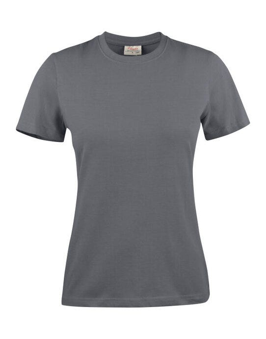 Printer Essentials PE2264014 Printer Ladies Heavy T-Shirt - Steel Grey