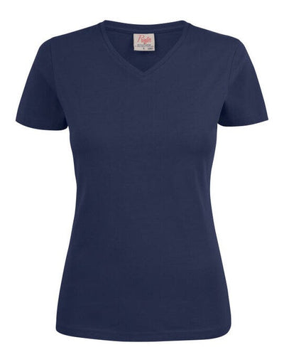 Printer Essentials PE2264025 Printer Ladies Heavy V T-Shirt - Navy