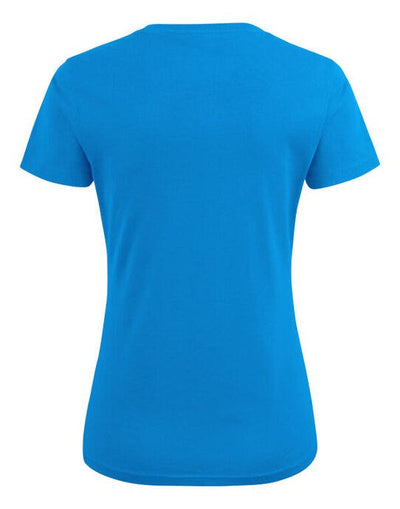 Printer Essentials PE2264025 Printer Ladies Heavy V T-Shirt - Ocean Blue