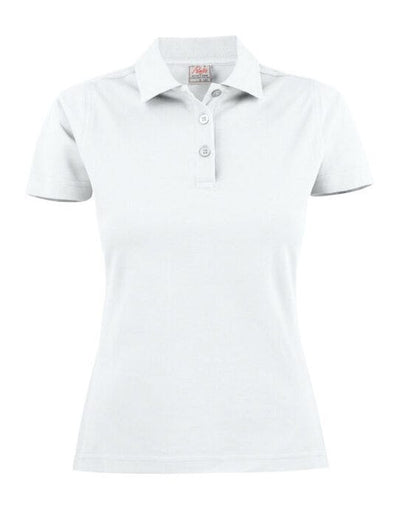 Printer Essentials PE2265009 Printer Ladies Pique Surf Polo - White