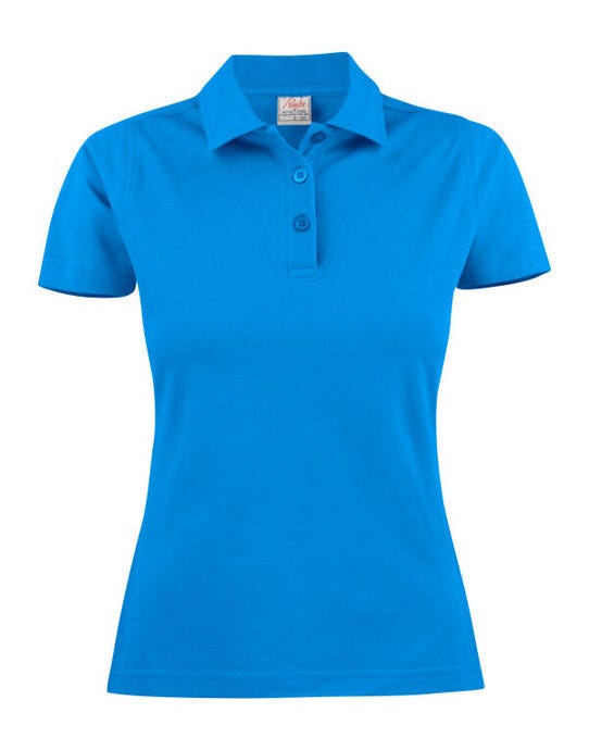 Printer Essentials PE2265009 Printer Ladies Pique Surf Polo - Ocean Blue