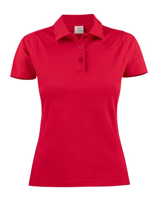 Printer Essentials PE2265023 Printer Ladies Surf Light Polo - Red