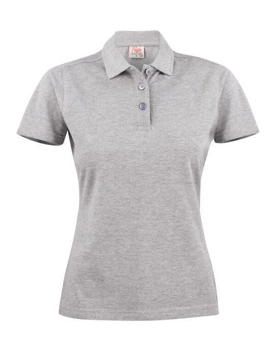 Printer Essentials PE2265023 Printer Ladies Surf Light Polo - Grey Melange