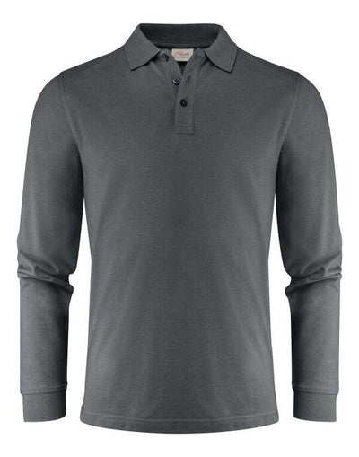 Printer Essentials PE2265026 Printer Mens Surf Pro LS Polo - Steel Grey