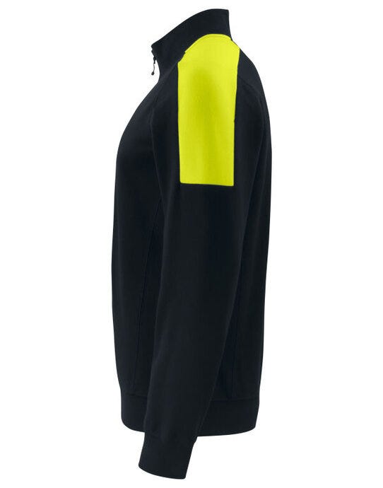 ProJob Workwear PJ642128 ProJob Prio 2128 1/2 Zip Sweatshirt - Black/Yellow