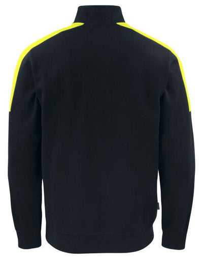 ProJob Workwear PJ642128 ProJob Prio 2128 1/2 Zip Sweatshirt - Black/Yellow