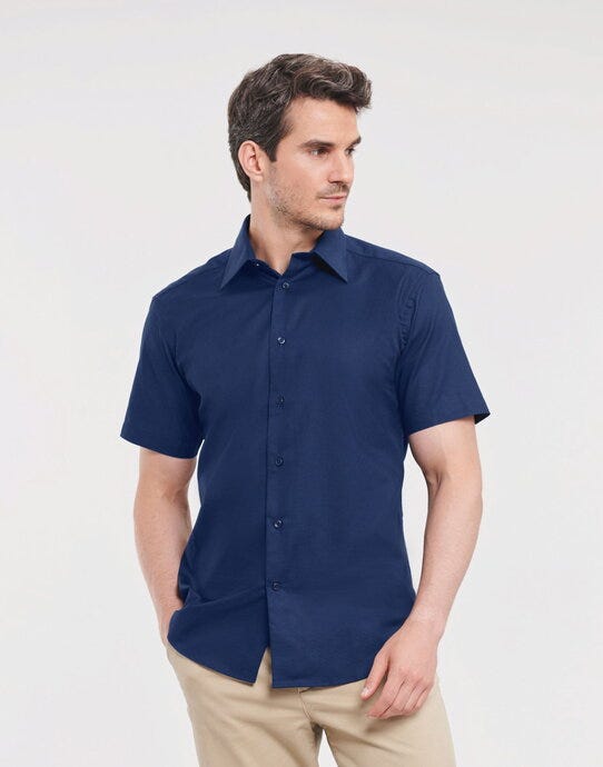 Russell Athletic Collection 923M Russell Collection Mens SS Tailor Oxford