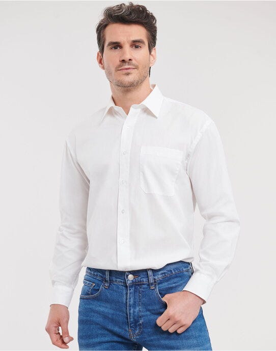 Russell Athletic Collection 936M Russell Collection Mens LS PureCot Shirt