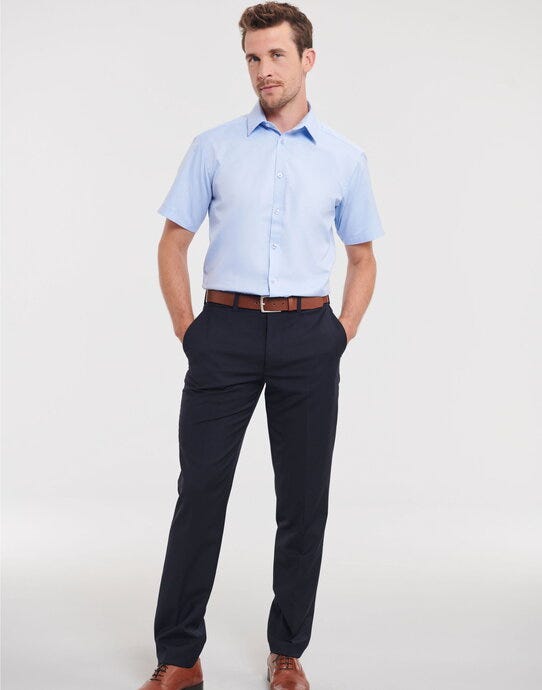Russell Athletic Collection 963M Russell Collection Mens SS H'Bone Shirt