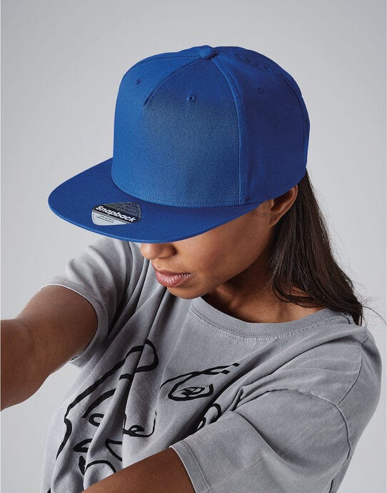 Beechfield B610 5 panel Snapback Rapper Cap