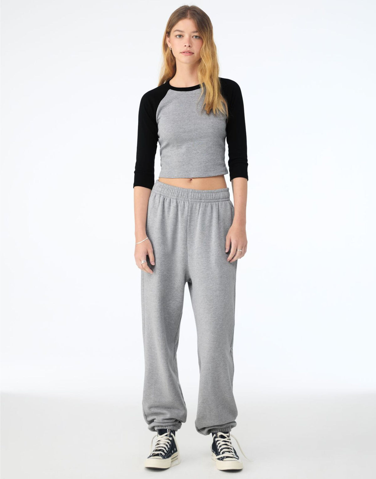 Bella + Canvas BE1200 Bella Women's Micro Rib 3/4 Raglan Tee