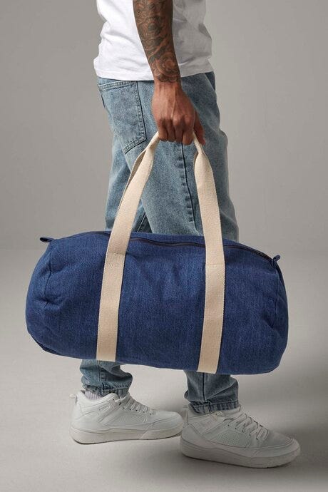 Bagbase BG646 Denim Barrel Bag