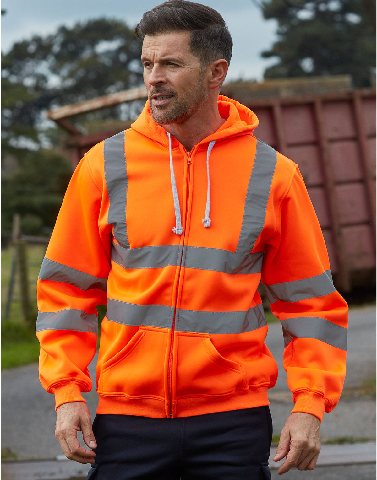 Yoko HVK07 Hi Vis Zipped Hoodie