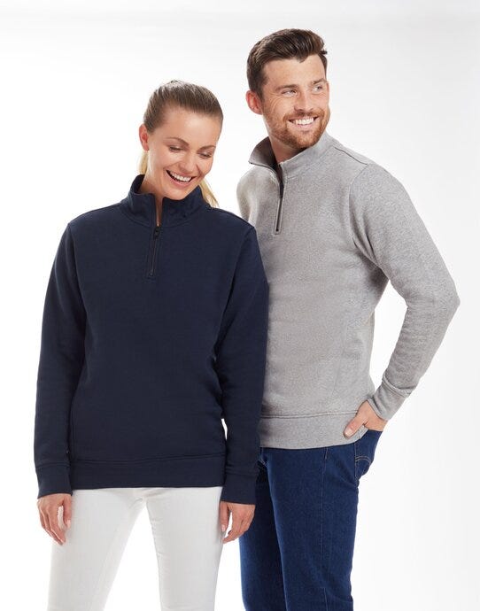 Mantis M197 Unisex Organic 1/4 Zip Sweat