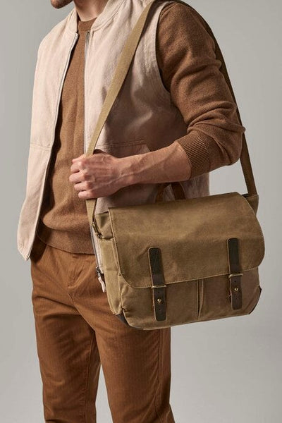 Quadra QD653 Heritage Waxed Canvas Messenger