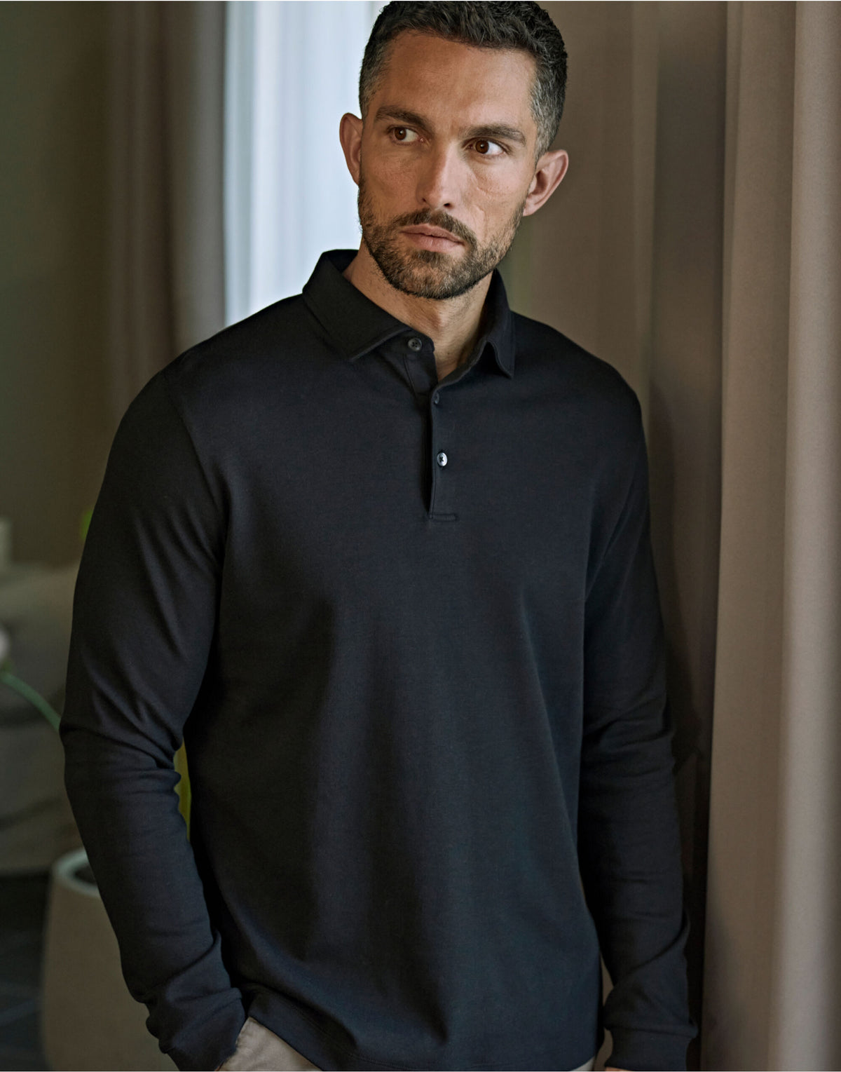 Tee Jays TJ1442 Pima Cotton Long Sleeve Polo