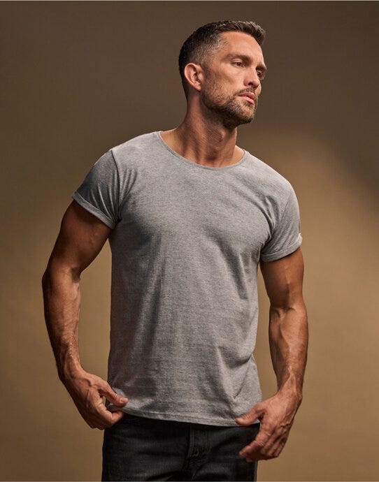 Tee Jays TJ5062 Mens Roll Up Sleeve Tee