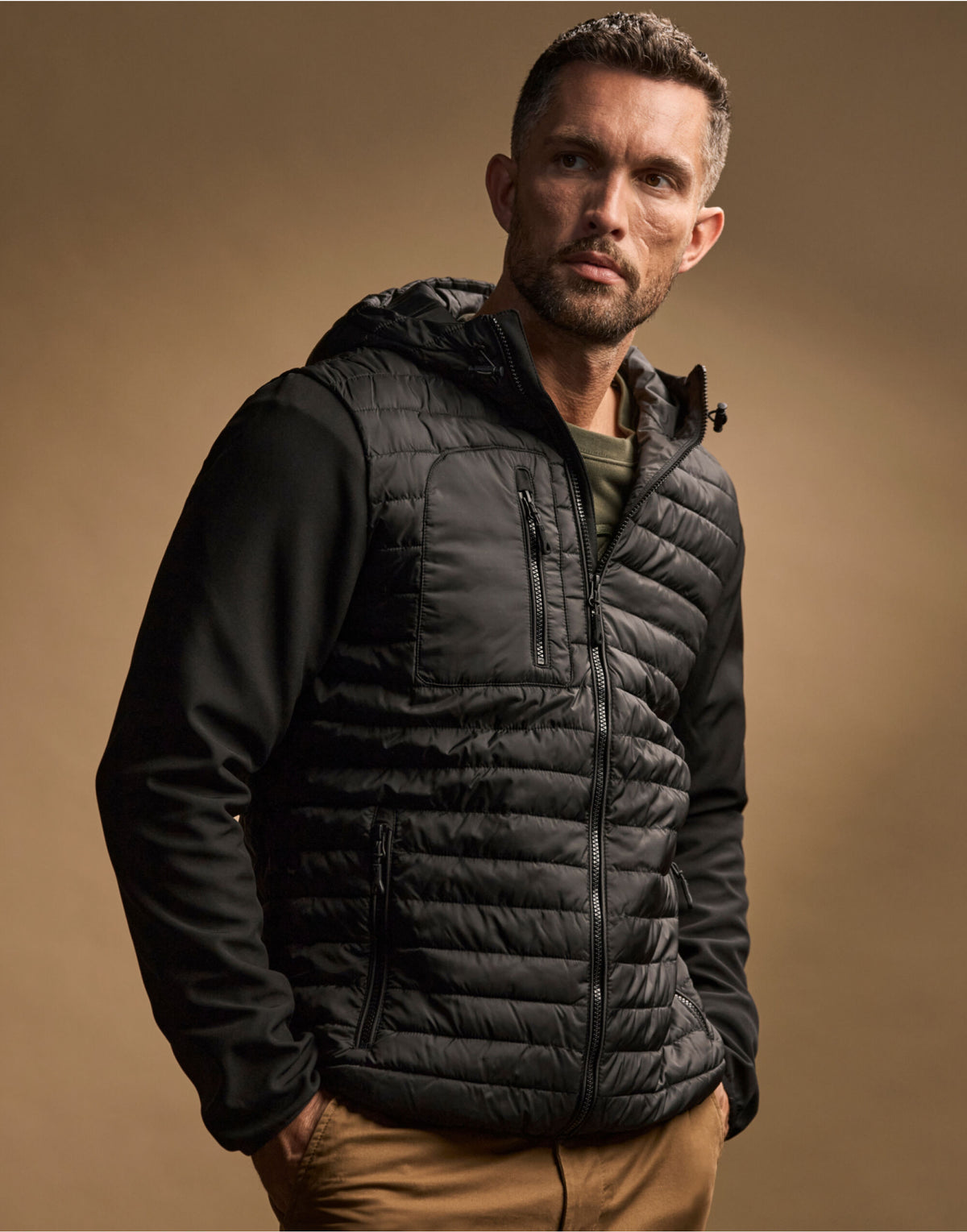 Tee Jays TJ9628 Mens Hooded Crossover Jkt