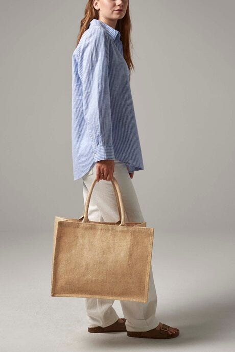 Westford Mill W437 Shimmer Jute Shopper