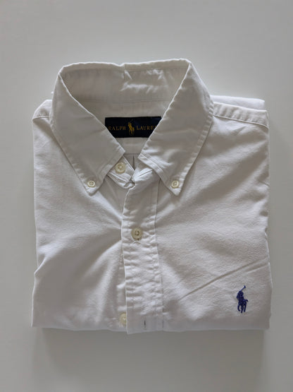 Ralph Lauren Men’s Short Sleeve Shirt Size S White Cotton Classic Fit Pony Logo - USASTARFASHION
