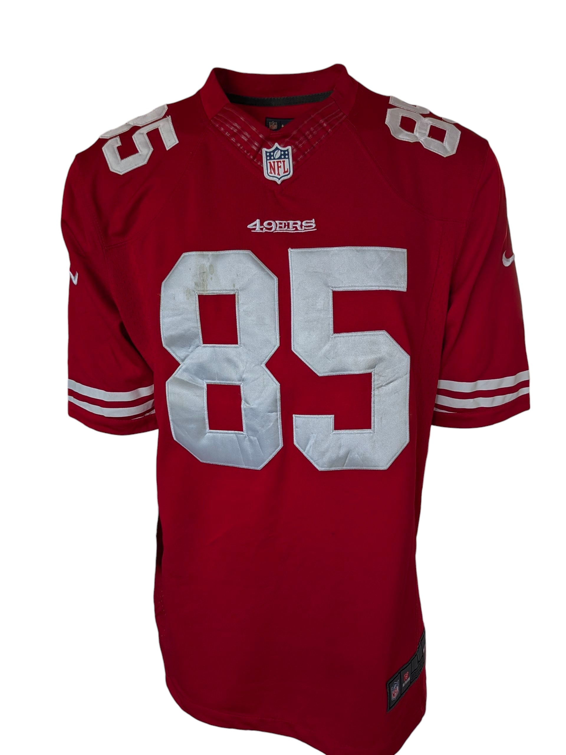 Nike On Field San Francisco 49ers #85 Jersey — Red — Size L - USASTARFASHION