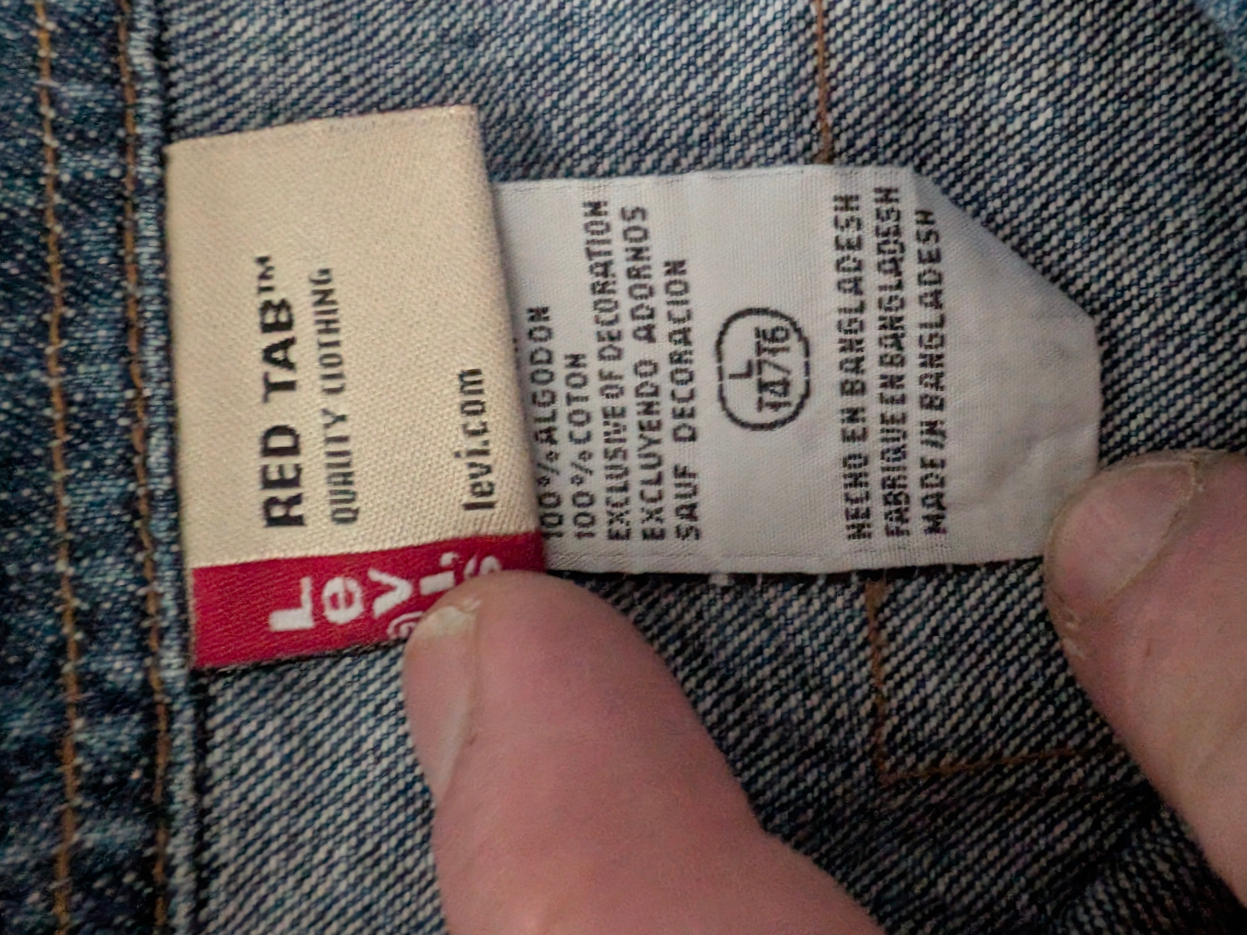 Levi’s Kids Denim Trucker Jacket – Size L (14–16) – Grade A – Classic Blue