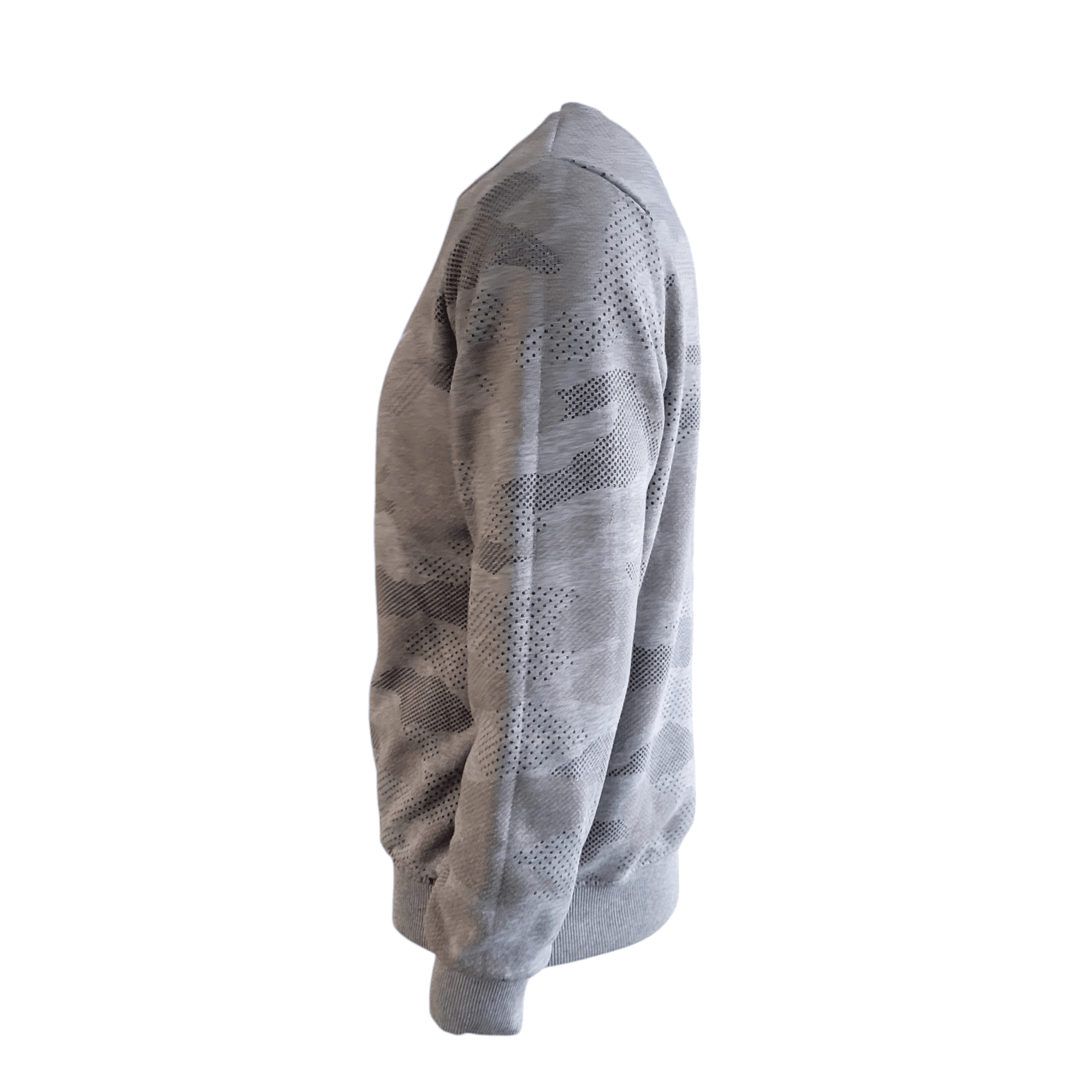 Vintage Nike Unisex Camo Sweatshirt - 100% Cotton, Size L, Grey | Retro Style & Comfort - USASTARFASHION