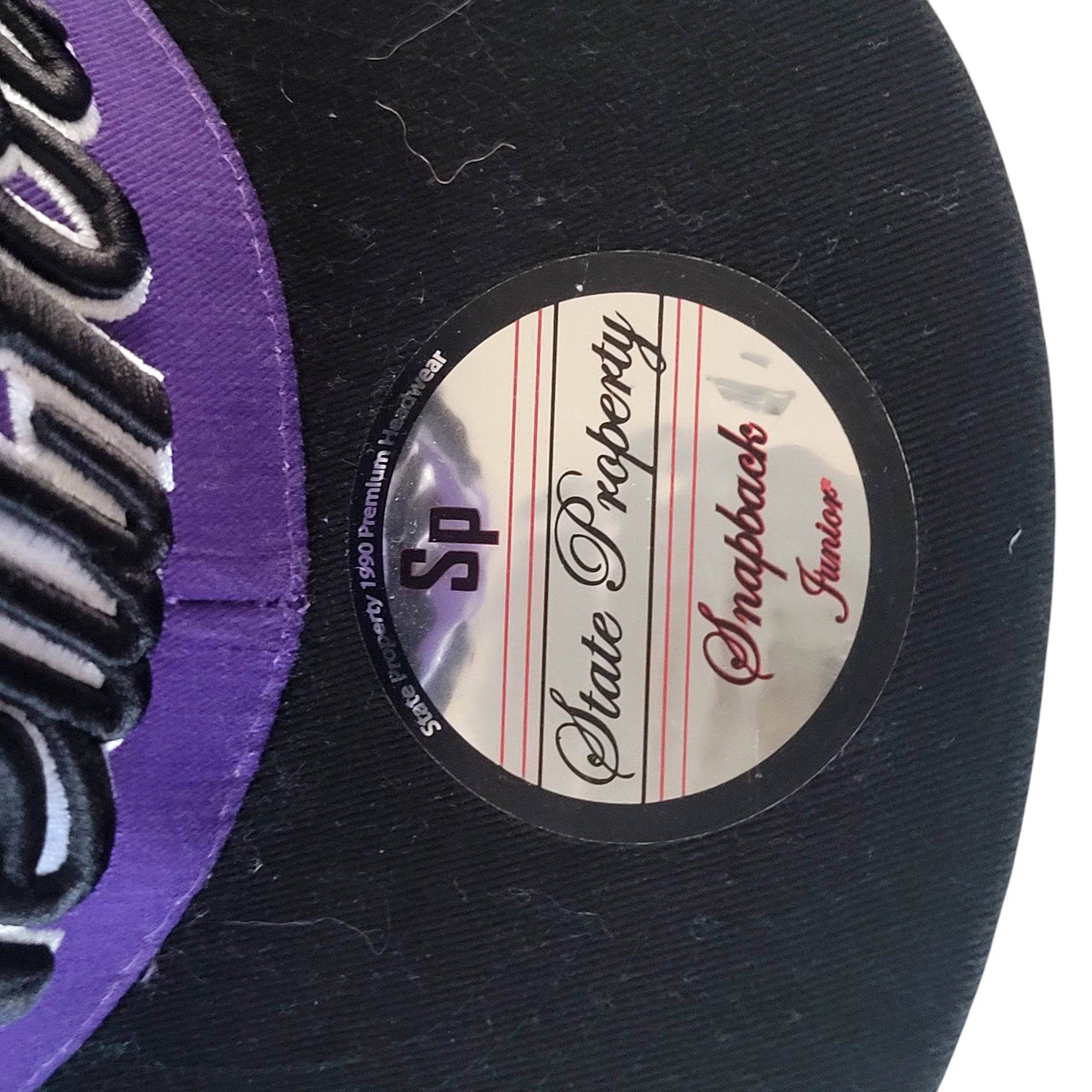 Vintage Snapback Hat - State Property New York in Purple and Black - Adjustable Fit - USASTARFASHION