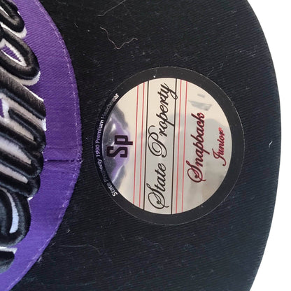 Vintage Snapback Hat - State Property New York in Purple and Black - Adjustable Fit - USASTARFASHION