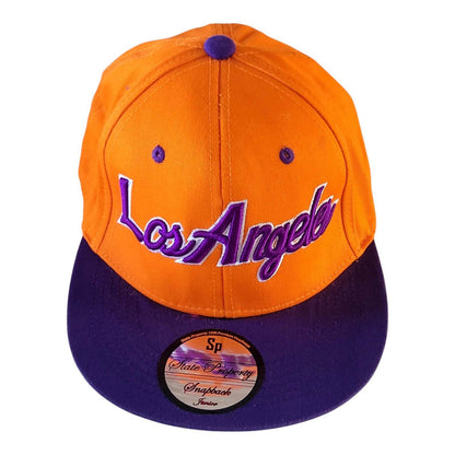 Vintage Snapback Hat - State Property Los Angeles Orange and Purple Junior Style - USASTARFASHION