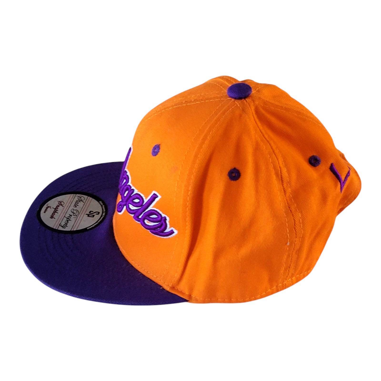 Vintage Snapback Hat - State Property Los Angeles Orange and Purple Junior Style - USASTARFASHION