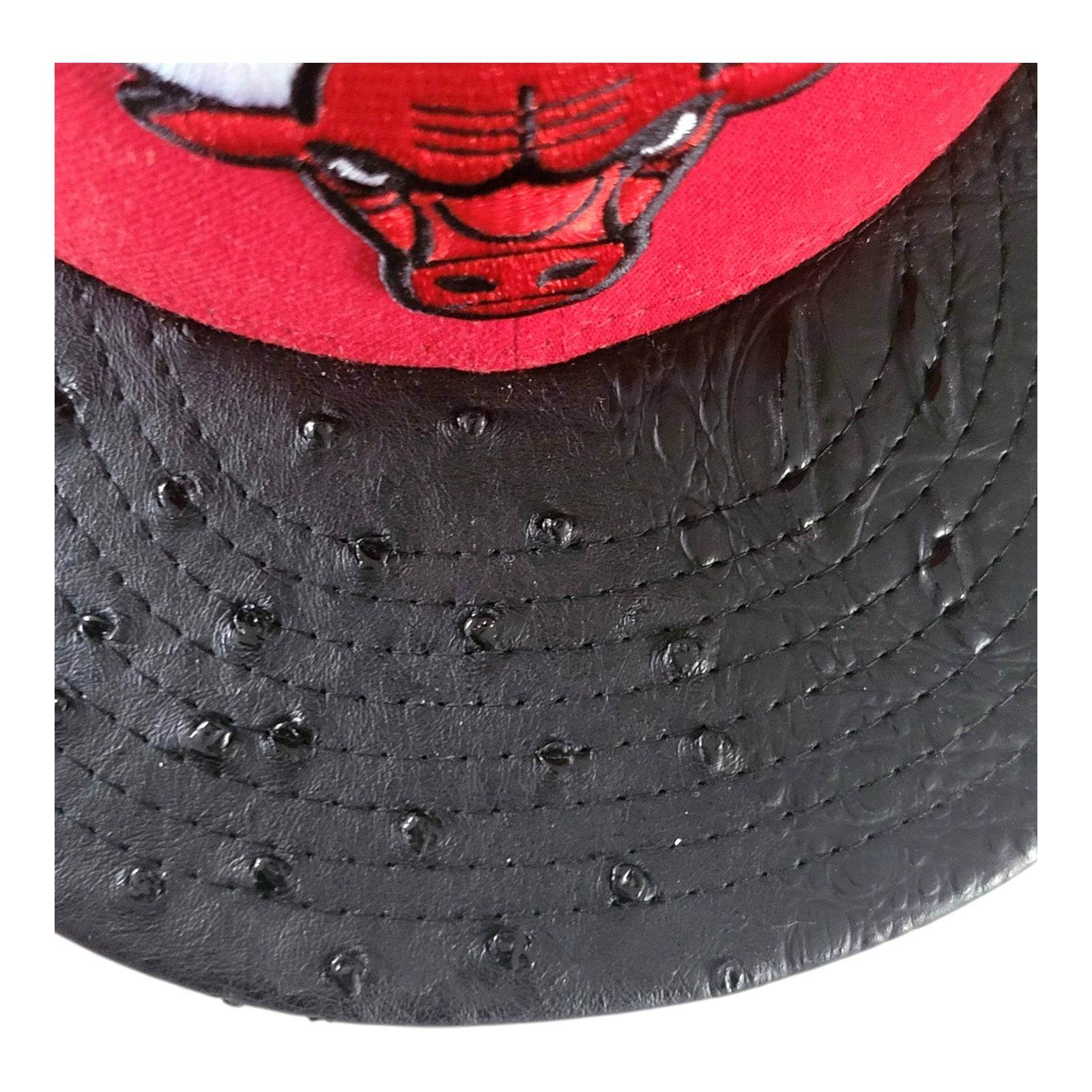 Chicago Bulls Cap New Era 59FIFTY Fitted Size 7 3/8 with Textured Black Visor - USASTARFASHION
