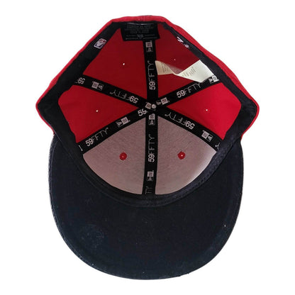 Chicago Bulls Cap New Era 59FIFTY Fitted Size 7 3/8 with Textured Black Visor - USASTARFASHION