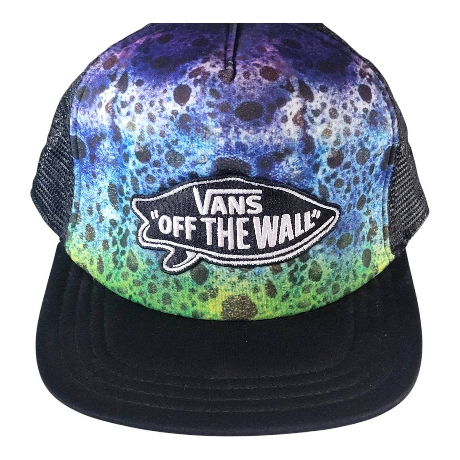 Vans Vintage Style Trucker Hat with Tie - Dye Gradient Design and Mesh Back - USASTARFASHION