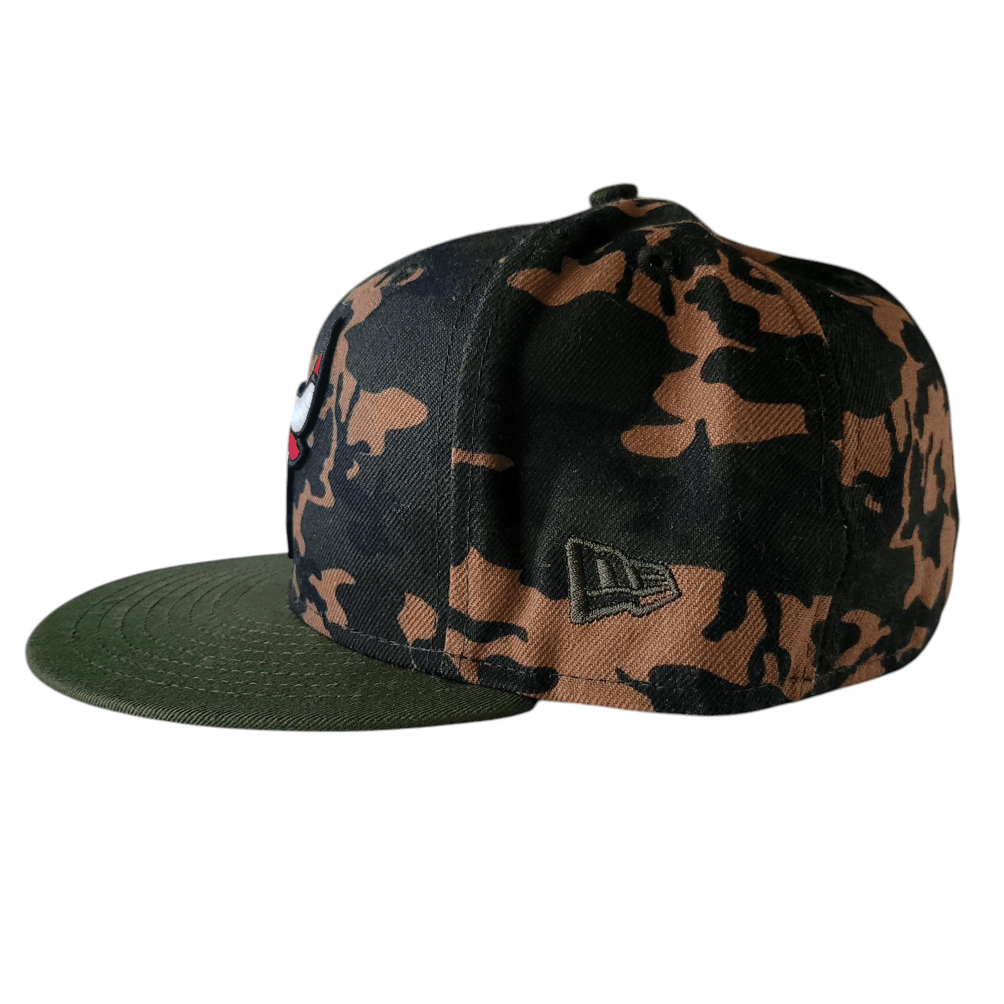 Vintage Chicago Bulls Camo New Era 59Fifty Fitted Hat sz 7 3/8 - USASTARFASHION