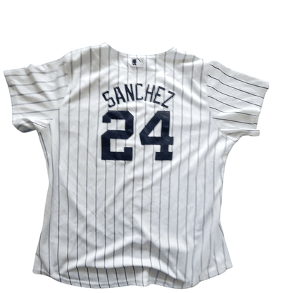 New York Yankees Gary Sanchez #24 Pinstripe Jersey - Youth Size XL - USASTARFASHION