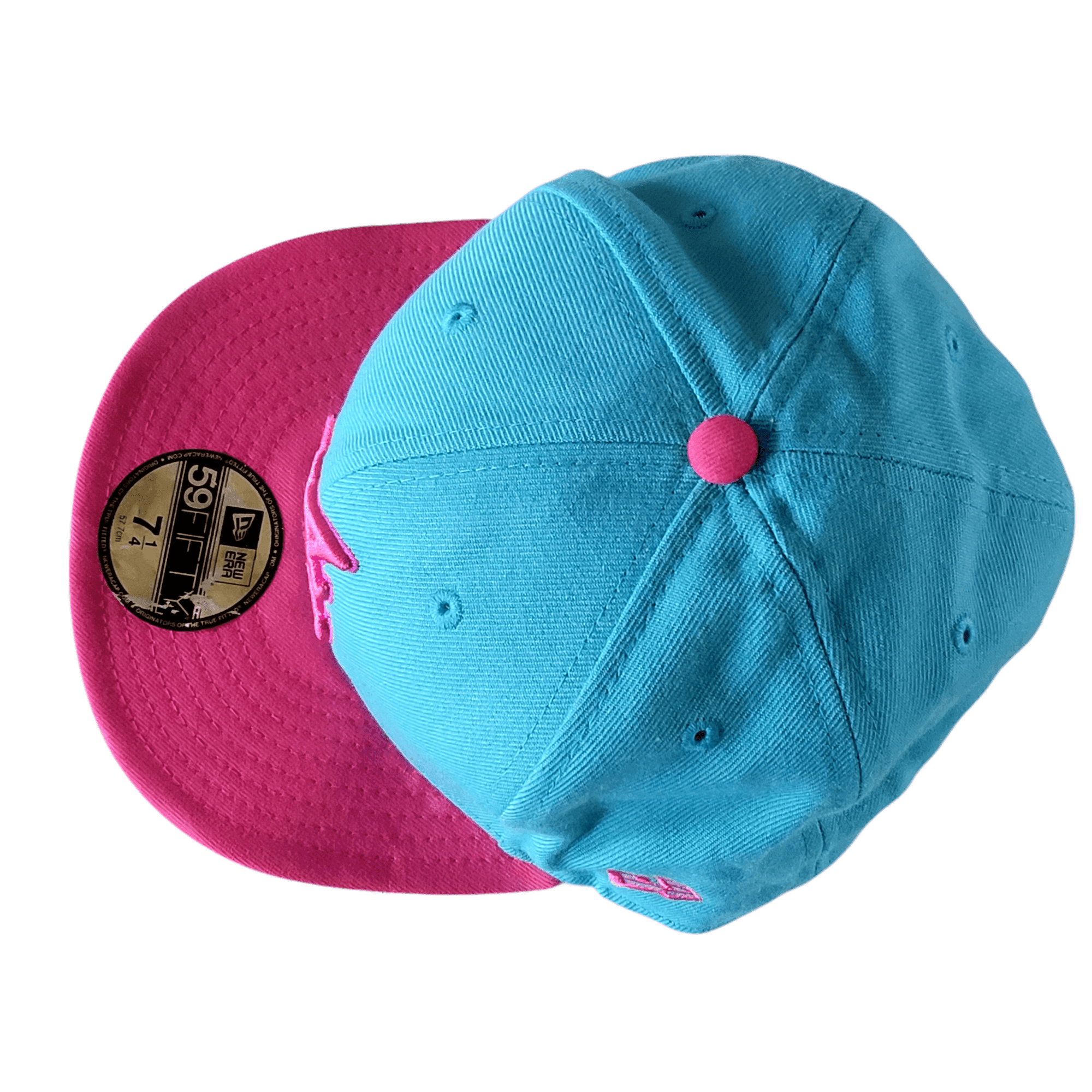 New Era 59FIFTY Atlanta Braves Fitted Hat - Aqua & Pin 7 1/4 (57.7 cm) - USASTARFASHION