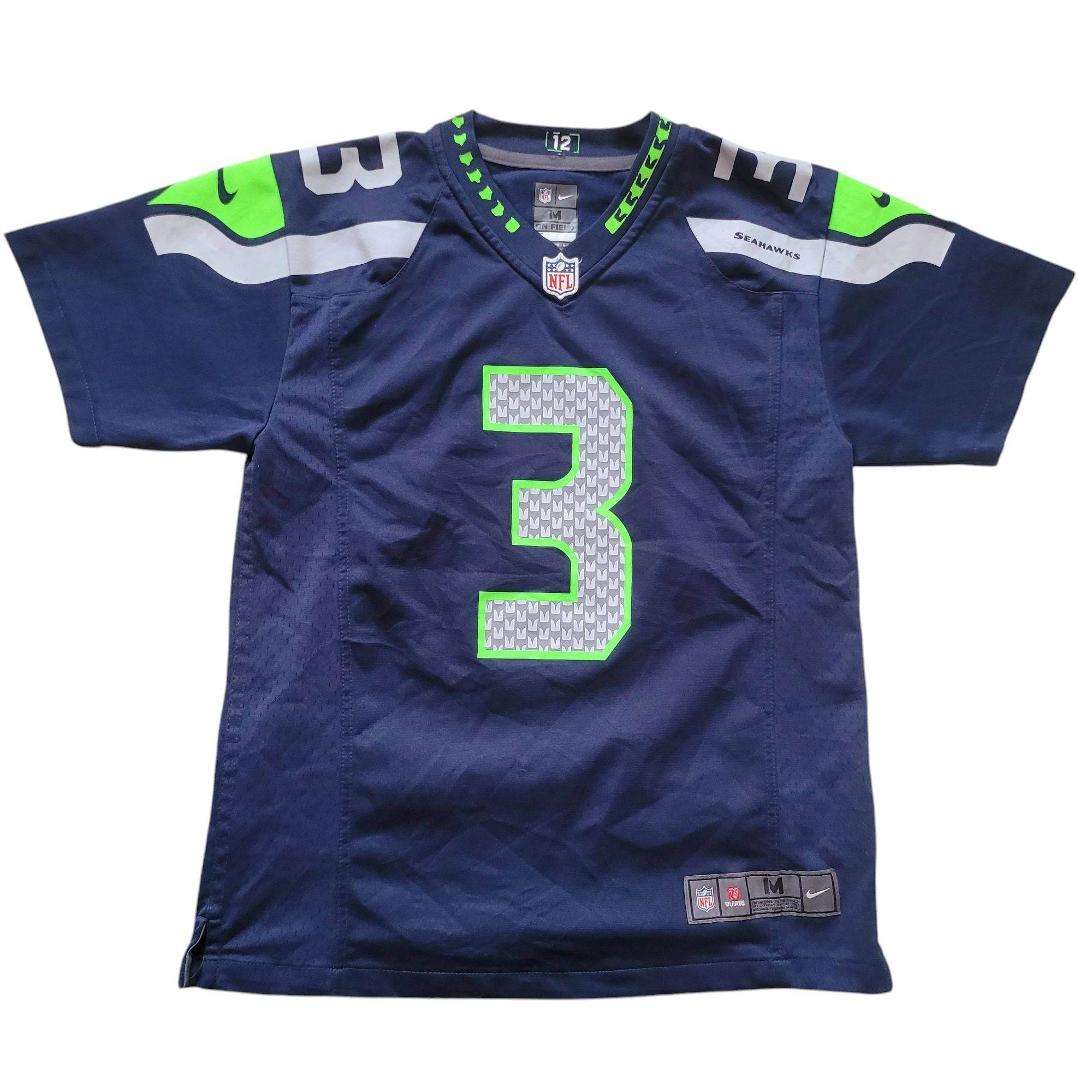 Nike NFL Seattle Seahawks Russell Wilson Jersey (Youth Medium 10 - 12) - USASTARFASHION