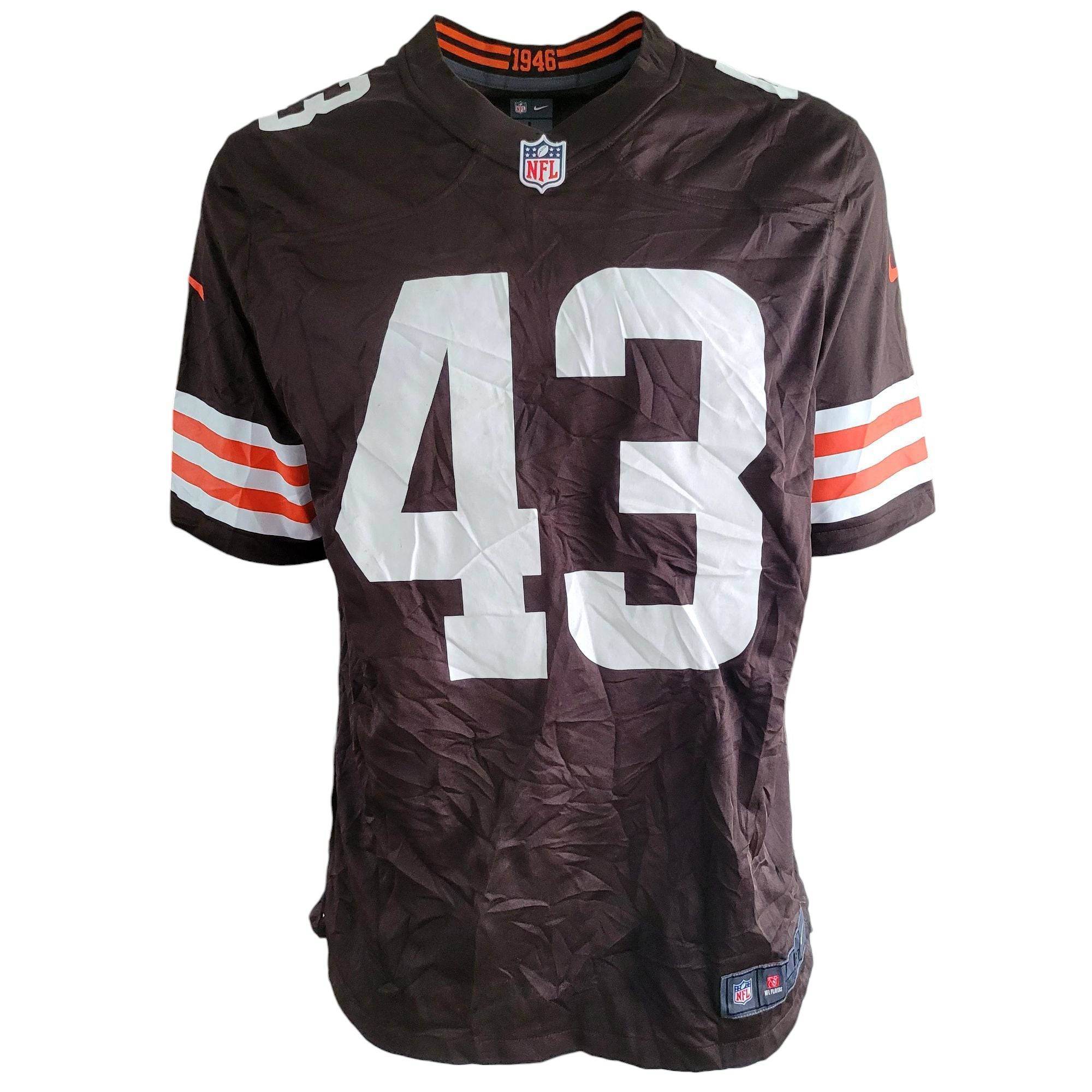 Nike Cleveland Browns John Johnson III 43 Jersey (Size L, On - Field Edition) - USASTARFASHION