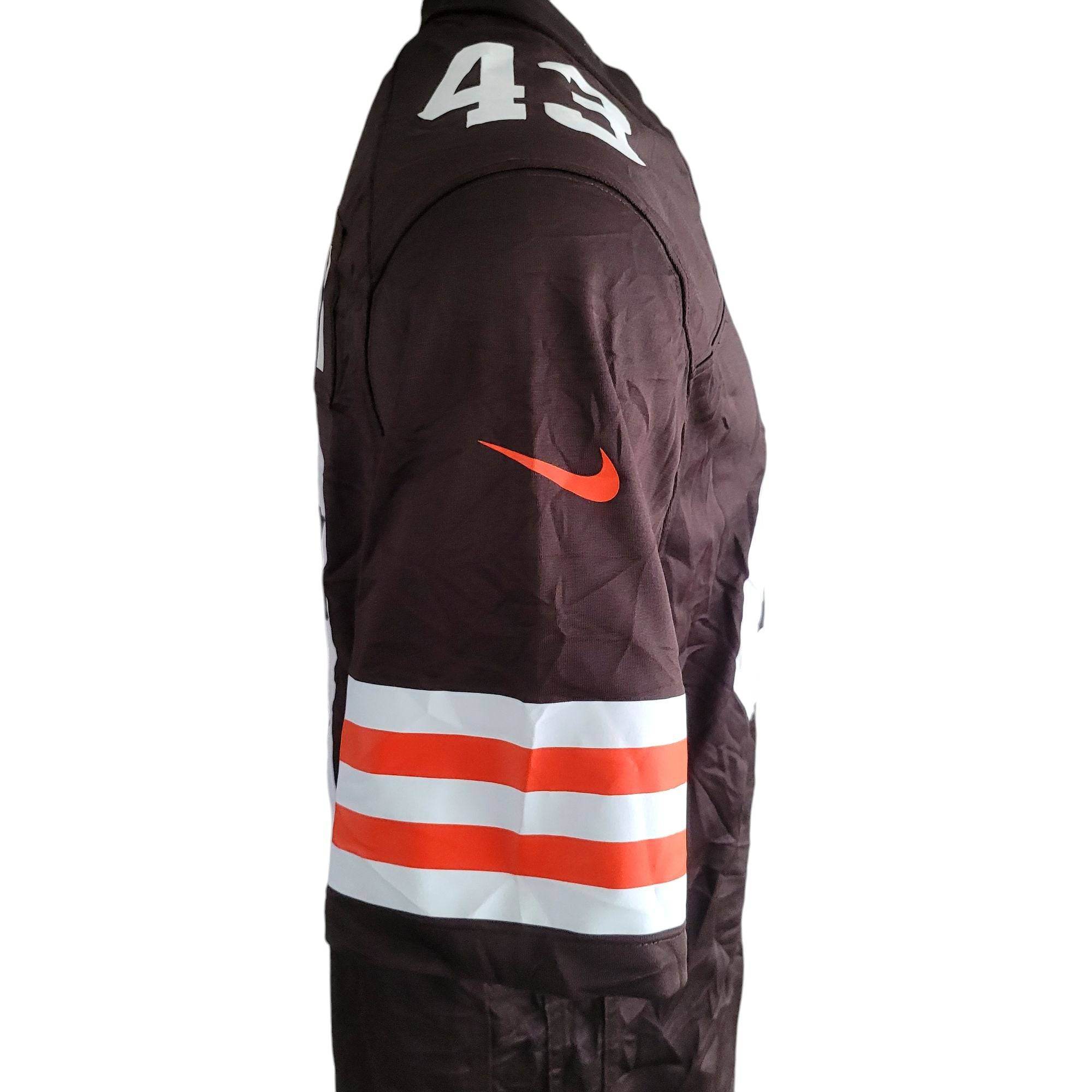 Nike Cleveland Browns John Johnson III 43 Jersey (Size L, On - Field Edition) - USASTARFASHION