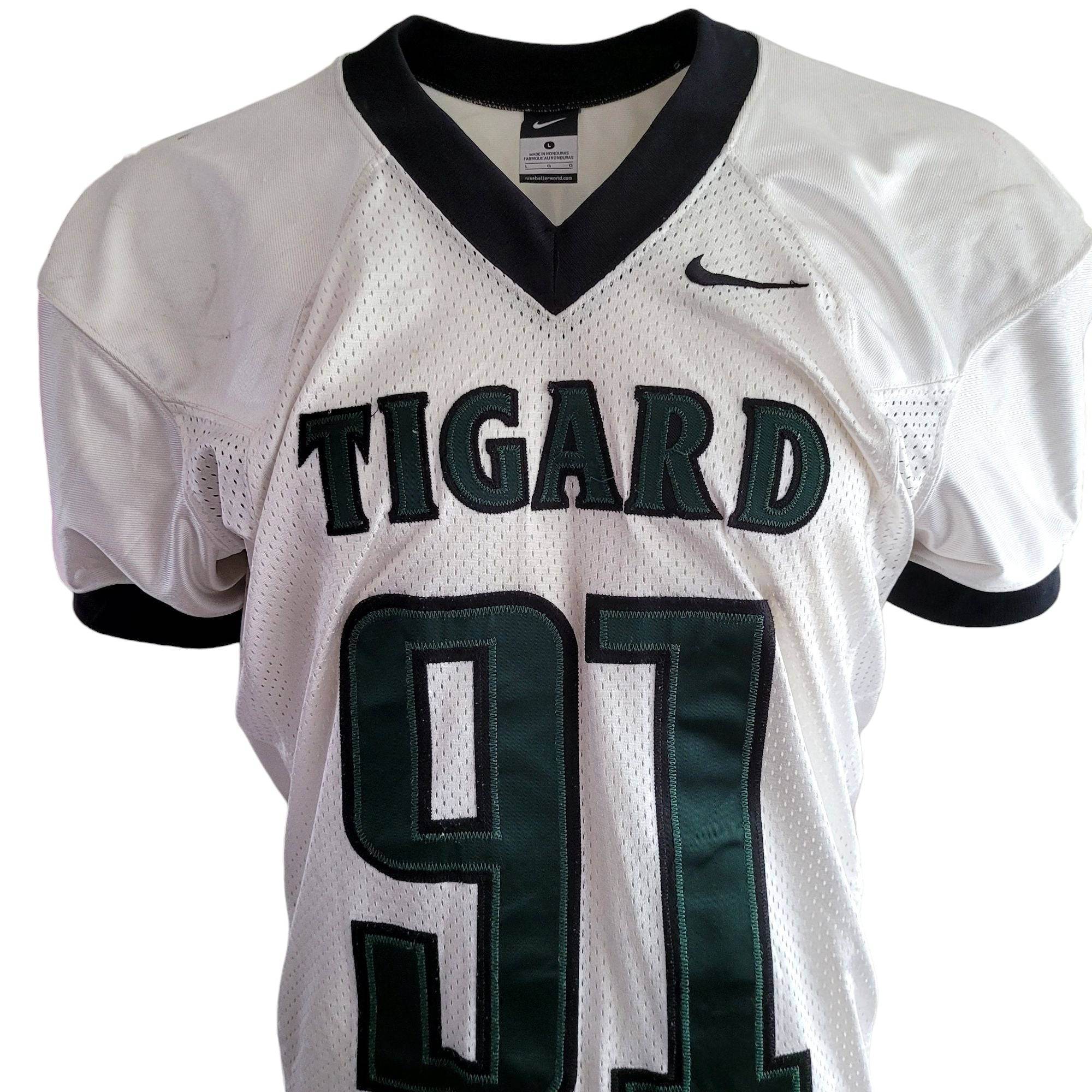 Nike Tigard High School 91 Simmons Football Jersey - Size L - USASTARFASHION