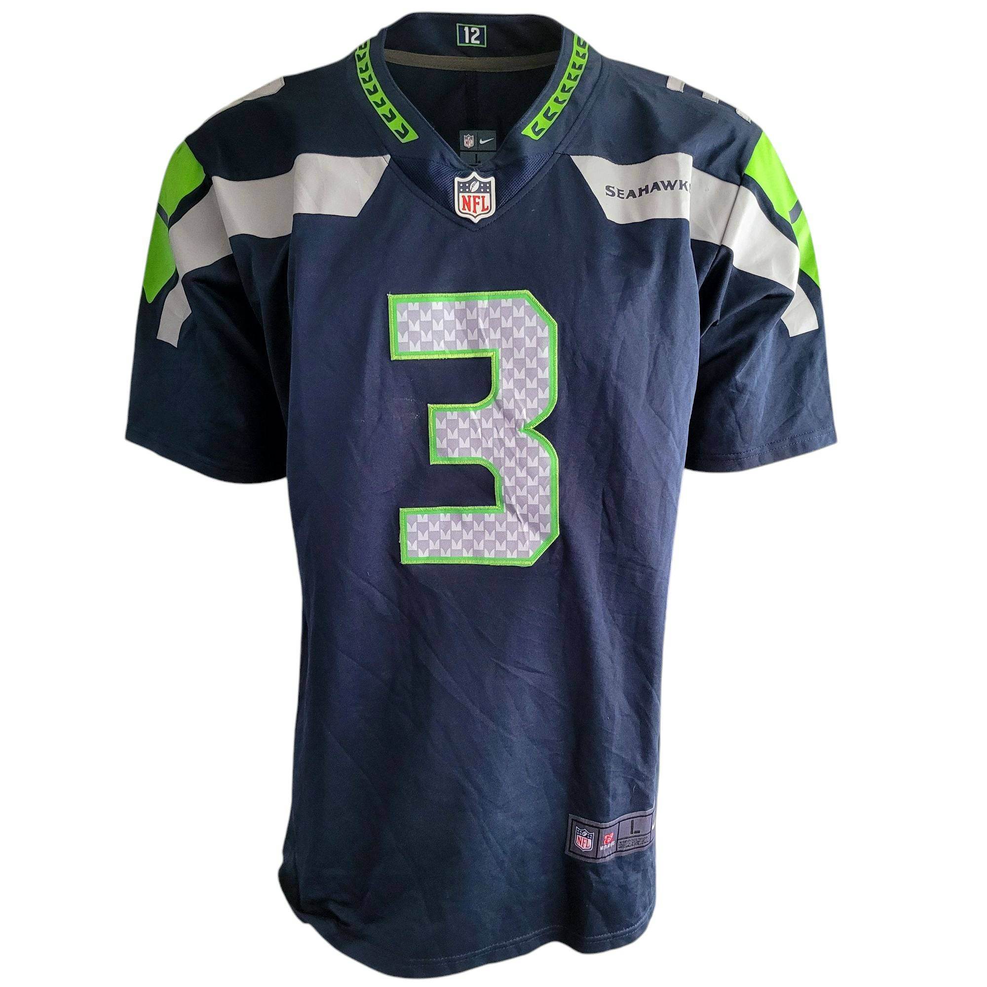 Nike Russell Wilson Seattle Seahawks On Field Jersey - Size L Large - USASTARFASHION