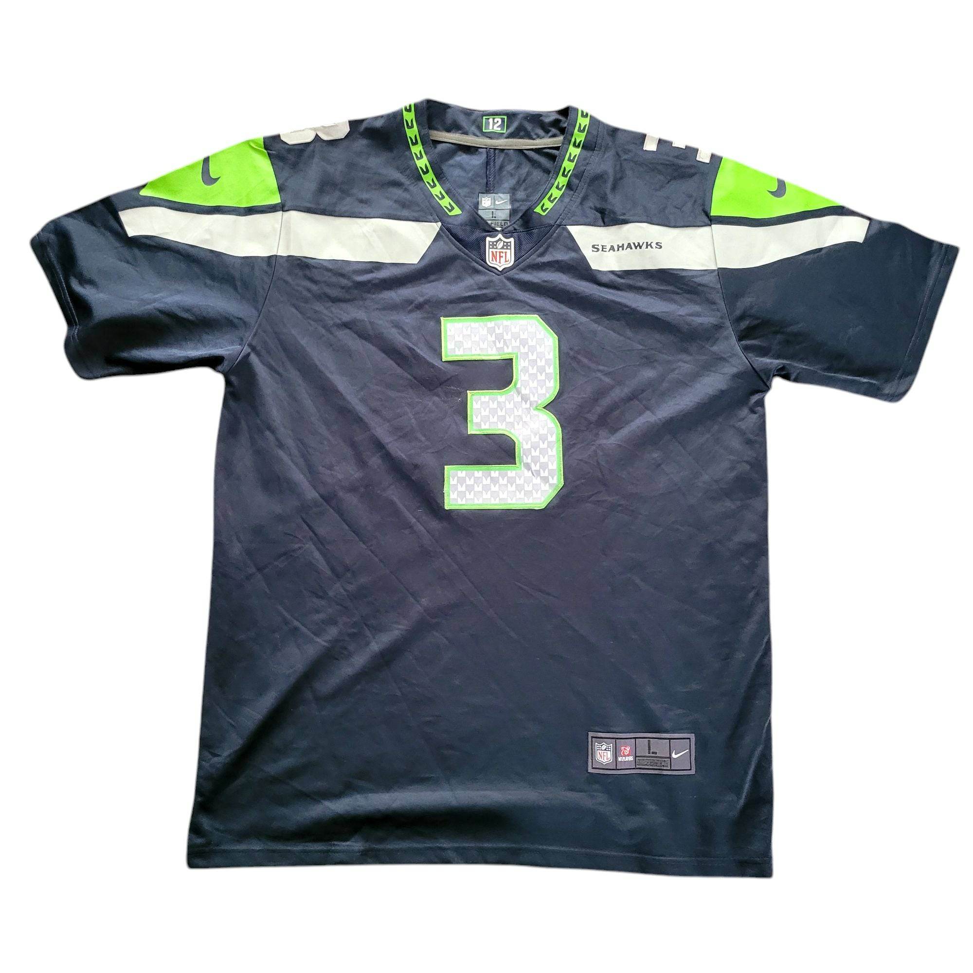 Nike Russell Wilson Seattle Seahawks On Field Jersey - Size L Large - USASTARFASHION